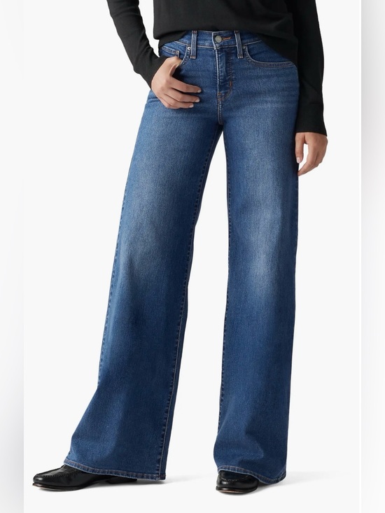 Levi's Denim - Levi's 318 Shaping Wide Leg Jeans Blue Stretch Denim Size 31